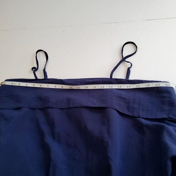 A New Day Womens Navy Blue Bubble Hem Cami Top XL Recycled Polyester Bubble hem - Picture 7 of 9